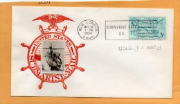 USS T-1 SST-1 Submarine 1954 Cover - Submarines