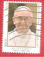 ITALIA REPUBBLICA USATO - 2013 - Pontificato Di Papa Francesco - € 0,70 - S. 3388 - 2011-20: Oblitérés