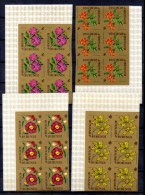 Fleurs Locales Non Dentelées, PA 25 /33 **en Blocs De 6,  Cote 150 € - Unused Stamps