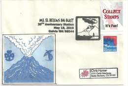 30 Ieme Anniversaire Du BIG BLAST Du  Volcan Mt Saint Helens (Whashington State), Sur Lettre - Volcans