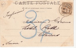 1901, CARTE SUISSE, IMPRIME, CLARENS- CLARENS, TAXE 3  /4994 - Segnatasse