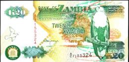 ZAMBIA  P36b 20  KWACHA  1992 #A/C Signature 11    UNC. - Sambia