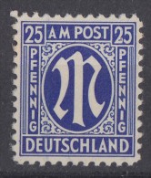 AM-Post Minr.9 Plf. III Postfrisch - Mint
