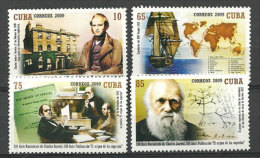 200 Ième Anniversaire Naissance De Charles Darwin (Biologiste & Naturaliste).  4 T-p Neufs ** Yv. # 4709/12 De CUBA - Neufs