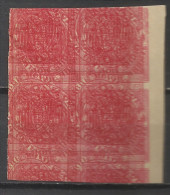 190- BLOQUE SELLOS FISCALES AÑO 1891 PRUEBAS MACULATURAS ORIGINALES ESSAY PROOF.PRUEBAS  SELLOS FISCALES USADOS PARA CO - Postage-Revenue Stamps