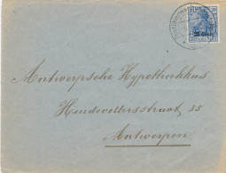 614/21 - Lettre TP Germania Annulé Censure Etapes 33 En 1918 - Censure Bancaire GENT - Origine DESSELGHEM - OC26/37 Etappengebiet