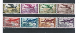 Afrique Equatoriale Française 1937 Poste Aérienne, Série YT 1 à 8, Pointe Noire, Le Stanley Pool - Neufs