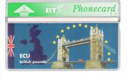 UK - Great Britain - BT - ECU British Pounds - Tower Bridge - 5 Units - Mint - Limited Edition - 309G - BT Overseas Issues