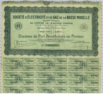 Sté D'Electricité Et De Gaz De La Basse Moselle à Nancy - Elettricità & Gas