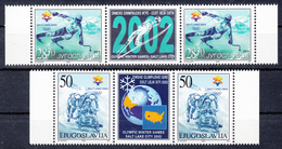 Yugoslavia 2002 Winter Olympic Games Salt Lake City, USA, Sport, Skiing, Bob, Middle Row MNH - Winter 2002: Salt Lake City