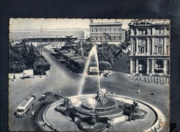 L1359 Roma ( Rome, Italy ) Fontana Dell' Esedra Con Stazione Termini ( Station ) E Auto Car Voiture Filobus, Bus - Used - Panoramic Views