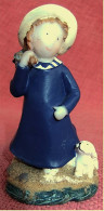Hartkunststoff-Figur Aus Den 1970er Jahren  -   Mädchen Mit Hund - Personaggi
