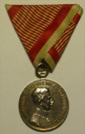 Hongrie Hungary Ungarn 1917  "" Medal Of Bravery "" KAROLY / FORTITUDINI "" Silver Medal # 2 - Sonstige & Ohne Zuordnung