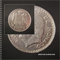 PIECE MONACO 5 FRANCS 1945 Jeton Monnaie Médaille Collection Numismate Numismatique - 1922-1949 Louis II
