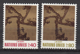 Nations-Unies Genève N° 28 à 29 * - Unused Stamps