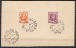Belgique N° 135 Et 139 Obl. Cachet Foire Internationale De 1937 Bruxelles - Souvenir Cards - Joint Issues [HK]