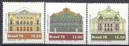 1978 BRESIL 1350-52** Théatres, Architecture - Unused Stamps