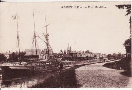 ABBEVILLE (Somme)  Port Maritime - BATEAU - VOILIER - VOIR 2 SCANS - - Abbeville