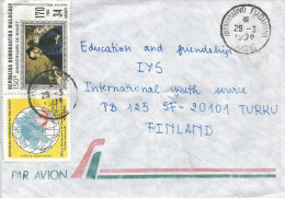 Madagascar 1990 Antananarivo Fiadanana Manet Painter UPU Postal Cover - Impressionisme