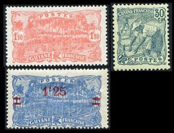 Guyane 103* (gomme Altérée) , 106* ,108* ( 1 Pli) - Unused Stamps
