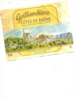 ETIQUETTE COTES DU RHONE GRILLANDIERE SAINT MARTIN AU LAERT ST OMER - Côtes Du Rhône