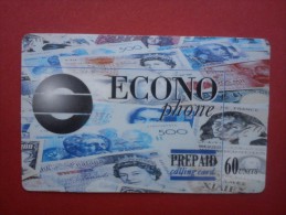Econo Phone 60 Units Bank Note With Sticker 0800 10412 See 2 Photo´s Used Rare - GSM-Kaarten, Herlaadbaar & Voorafbetaald