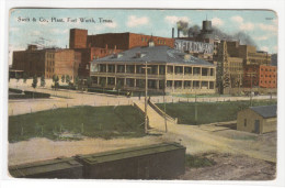 Swift & Co Meat Packing Plant Fort Worth Texas 1909 Postcard - Fort Worth