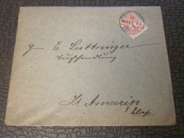 Caroline Stein Budapest Hongrie Magyar 1896 Lettre Letter Cover Institutrice à Sant Amarin Alsace France - Storia Postale