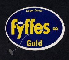 # PINEAPPLE FYFFES GOLD PANAMA Calibre 8 Fruit Tag Balise Etiqueta Anhanger Ananas Pina - Fruits & Vegetables