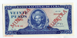 Cuba 20 Pesos 1987 "" MUESTRA "" SPECIMEN  UNC - RARE !!! - Kuba