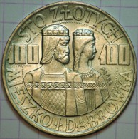 POLOGNE POLEN POLAND 100 ZLOTYCH SILVER (20.28 Grammes) 1966 PROBA ESSAI - Polen
