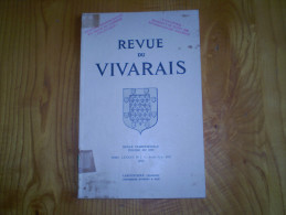 Ardèche: Revue Du Vivarais:Religieuses Annonay,Paroisse Malarce,Cabaret Brun,Grand Maître Des Templiers,C De Beauvoir - Rhône-Alpes