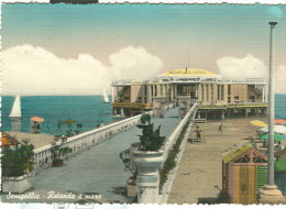 SENIGALLIA, ROTONDA A MARE, COLORI VIAGGIATA 1956,ANIMATA, TIMBRO POSTE AMB. PESCARA  -MILANO 170-G-, - Senigallia