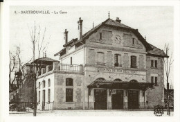 Sartrouville-la Gare-repro Carte Pub-cpm - Sartrouville