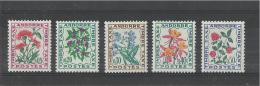 ANDORRA 1985 -  TIMBRE TAXE SERIE - TAX STAMP - SEGNATASSA -FLEURS - FLOWERS - FIORI  MINT N.H. 5 TIMBRES DE 05-0,20-0,3 - Nuevos