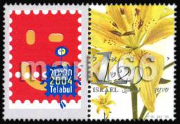 Israel - 2002 - Lily With Label For Telabul 2004 Exhibition - Mint Personal Stamp With Label - Neufs (avec Tabs)