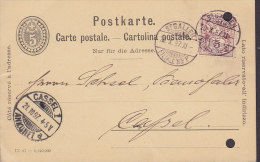 Switzerland Postkarte Carte Postale Cartolina Postale ST. GALLEN Filiale BFF 1897 To CASSEL Germany (2 Scans) - Covers & Documents