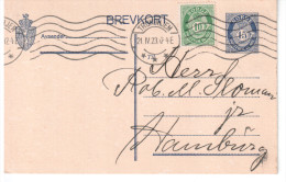 ENTIER POSTAL 1923 AVEC AFFRANCHISSEMENT COMPLEMENTAIRE POUR L'ALLEMAGNE - Postwaardestukken