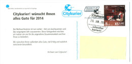 Citykurier Wünscht Ihnen Alles Gute Für 2014 City Kurier Entier Postal Stationery - Private & Local Mails