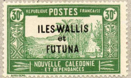 WALLIS Et F. : Case De Chef Indigène, Timbre De Nelle Calédonie   Surchargé "Iles WALLIS Et FUTUNA" -, - Ungebraucht