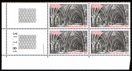 T-0154- N° 2160, Abbaye De Vaucelles, Bloc De 4 Daté. - 1980-1989