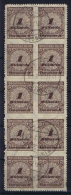 Germany, Mi 325B  Strip Of 10 Used - Used Stamps