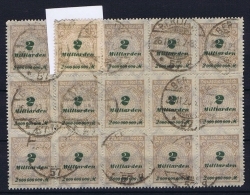 Germany, Mi 326B  Strip Of 15 Used Lose At Whith Paper - Gebraucht