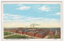 B F Goodrich Rubber Co Factory Akron Ohio 1920s Postcard - Akron
