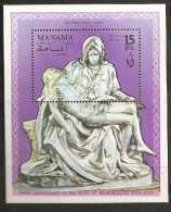 Arabie Sud-Est Manama 1970 N° Mi BF 61 ** Tableau, Piété, Michel-Ange, Religion, Renaissance, Art, Sculpture, Vatican - Manama