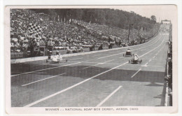 Winner National Soap Box Derby Akron Ohio Postcard - Akron