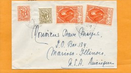 Belgium 1953 Cover Mailed To USA - Brieven En Documenten