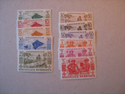 1953  NOUVELLES  HEBRIDES  P 144/154  * *  CINQUANTENAIRE DU CONDOMINIUM - Unused Stamps