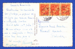 CARTE POSTALLE -- CACHET PARFAIT - CORREIOS . LISBOA - 24.JUL.57 - Lettres & Documents