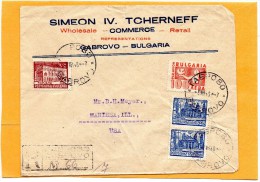 Bulgaria 1948 Registered Cover Mailed To USA - Briefe U. Dokumente